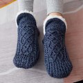 Miniatyrbillede 4 af 5: ##/Antislip Neutrale Hjemmesko - Blå - Indvendig Længde 260mm Vintervarme Bløde##/