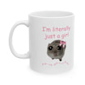 Miniatyrbilde 1 av 5: 350ML Krus med trist hamster, kaffekopp med grep, varmebestandig hvit keramikk, matkvalitet, multifunksjonell te melk vann kopp, meme-fans, bursdagsgave B