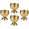 Miniatyrbild 2 av 5: Guld - Set med 4 äggkoppar i rostfritt stål, kreativ äggställ, e