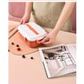 Miniatyrbild 5 av 5: ##/Bento Lunchbox 1050ml Dubbellager 3-Ruts Design 304 Rostfritt##/