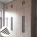 Miniatyrbilde 2 av 5: Møbelhåndtak i aluminiumslegering med linjeform for skap, skuff og kommode M