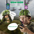 Miniatyrbild 4 av 5: Set med två blå och rosa barnwalkie-talkies med bakgrundsbelyst LCD-skärm