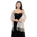 Miniatyrbild 4 av 6: ##/Siden sjal halsduk kvällsklänning chiffong halsdukar poncho damer elegant fransar##/