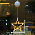 Miniatyrbillede 1 af 5: Julepynt til Vindue med Stjerne, (2 stk) 10 LED Gardinlys