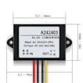 Miniatyrbild 5 av 5: AC 24V till DC 24V 1/2/3A Mini Vattentätt Nätaggregat Omvandlare Adapter Modul 3A