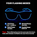 Miniatyrbillede 4 af 5: (Hvid) Trådløse LED-lysbriller 2-pak Glow in The Dark Neo