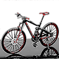 Miniatyrbillede 3 af 3: Mini 1:10 Legering Cykel Skala Model Skrivebordssimulering Ornament Finger Mountainbikes Legetøj