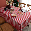 Miniatyrbillede 5 af 5: ##/Dug 140 x 140 cm rubin hvid ternet##/