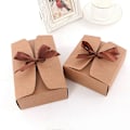 Miniatyrbilde 4 av 5: 5 stk. Emballasjeboks Flerbruks Ensfarget Kraftpapir Sammenleggbar Månekakekjeks-etui Kakeholder for Fest S
