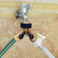 Miniatyrbillede 5 af 5: 2-vejs Messing Vandhane Have Slange Splitter Manifold, 3/4\" Vandhane Y Splitt