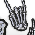 Miniatyrbilde 3 av 5: /#/5PCS Skull Middle Finger Skeleton Ghost Embroidered Patch Iron on Sew on Patch Punk rock rebellion indomitable/#/