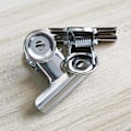 Miniatyrbillede 1 af 5: 38mm Bulldog Clips Runde Papirbinder Sølv Rustfrit Stål Fil