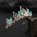 Miniatyrbilde 3 av 5: ##/Blå krone krystall blomsterpynt##/