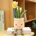 Miniatyrbillede 2 af 5: Tulipan Plyslegetøj, 35 cm Blomst Pot Fyldt Plushie Pude Dec