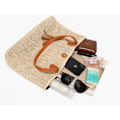 Miniatyrbild 2 av 6: ##/Axelremsväska Damväska Halmvävd Crossbody Bohemia Handväskor##/
