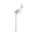 Miniatyrbilde 1 av 5: 1 stk. Dame Engelvinge Rhinestone Duske Hengende Øredobb Øreklips Smykkegave Ear Clip Left