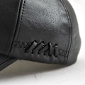 Miniatyrbillede 4 af 5: Mænds Læder Baseball Cap Justerbar Kasket Sports Hat Beanie Flat