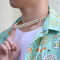 Pikkukuva 4 / 6: ##/Miesten Cuban Link -ketju Jäädytetty Miami Cuban Link -kaulakoru Kulta Hopeapinnoitetut Kaulakorut Timanttiketju Bling Bling Hip Hop Korut Hopea##/