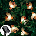 Miniatyrbillede 1 af 5: Varme Hvide Solcelle Bi-Lysstreng 6,0M 30LED Udendørs Feelyss