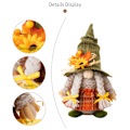 Miniatyrbilde 3 av 5: ##/Par gnomerfigurer Thanksgiving dekorasjonsartikler, høst##/