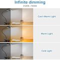 Miniatyrbillede 3 af 5: Sort, 48 LED Klips Desk Lampe, 360° Fleksibel, Klips-på Læselampe