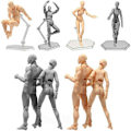 Miniatyrbilde 5 av 5: Tegnefigurer for kunstnere Menneskelig Mannequin Modellsett Mann/Kvinne