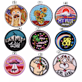 Miniatyrbillede 3 af 5: /#/Pakke med 9 runde stofpatches/#/