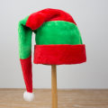Miniatyrbilde 2 av 5: /#/Utvidet rød og grønn stripet plysj julelue/#/