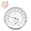 Miniatyrbillede 2 af 5: Analog Termometer-Hygrometer, 2 i 1 Rustfrit Stål Termometer Hygr