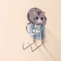 Miniatyrbillede 2 af 5: Le Chat Gris - Punkteringsfri Vaskestativ Opbevaringsskab Badeværelsesopbevaring S