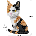 Miniatyrbillede 1 af 5: Siddende Kat, Figur til Samling med Nanoblocks 1300 stykker