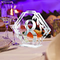 Miniatyrbillede 2 af 5: ##/(1-20) 20 Nummererede Akryl Middagstallerkener - Sølv med Ba##/