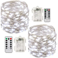 Miniatyrbillede 2 af 5: 2 x 10m Batteridrevne Lysstrenge 100s Timerfunktion med