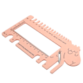 Miniatyrbild 1 av 5: ##/Stickstorleksmätare, Rosa, Plast Stickstorleksmätare Verktyg Linjal Sticka##/