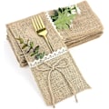 Miniatyrbild 2 av 5: 10 st, spetsburlap besticksväska, spetsburlap besticksväska, middag