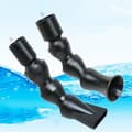##/2 Akvariumpumpmunstycke Fisktank Vattenutloppsrör 360 Grader Roterande Munstycke Tornado Platt Andnäbb Pumptillbehör (20mm)##/