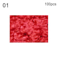 Miniatyrbilde 1 av 5: 100 stk. Fake Blomster Romantiske Fargerike Stoff Kunstige Roseblomstblader til Bryllup 1