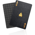 Miniatyrbillede 2 af 5: Poker Kort Spil - Vandafvisende Plastik Diamant Sort Nyhedskort
