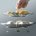 Miniatyrbillede 3 af 3: ##/Dobbelt Dampindsats - Dampkurv med Indtrækkelig Rustfri S##/