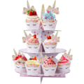 Miniatyrbilde 1 av 5: (30*35cm) Enhjørning Cupcake Stativ 3-trinns Papp Cupcake Stativ