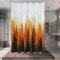 Miniatyrbild 2 av 4: Duschdraperi 180 x 180 cm gult duschdraperi vattentätt tryckt