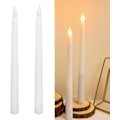 Pikkukuva 1 / 5: 2 Pakkaa Liekitöntä LED-Kynttilää (Kaikki Valkoinen), LED-Kartiomaiset Kynttilät, Paristokäyttöiset