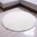 Miniatyrbilde 2 av 4: Rundt teppe (Hvit, 80 cm)