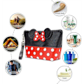 Miniatyrbillede 4 af 5: Mickey Makeup Opbevaringspose, Sløjfe Polka Dot Rejse PU Kvinder Taske, P