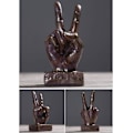 Miniatyrbillede 2 af 5: Håndskulptur Dekoration Finger Statue Harpiks Kontor Hjem Dekorationer