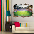 Miniatyrbild 3 av 5: 3D Väggdekal för Vardagsrum, 3D Fotbollsarena Väggdekaler,