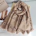 Miniatyrbillede 4 af 5: ##/Falsk cashmere varm dobbeltsidet trykt frynset sjal 180*70cm##/