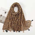 Miniatyrbild 3 av 5: ##/Leopardmönstrat halsduk, 180-90cm##/