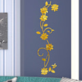 Miniatyrbillede 3 af 5: ##/Blomsterranke Akryl Spejl Vægstickers, Elegant Spejlindstilling##/
