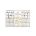 Miniatyrbilde 1 av 5: ##/Julekuler 3-6 cm, 100 stk hvite juletrepynt##/